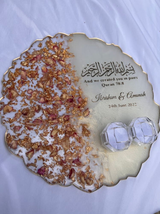 Personalized Wedding Resin Tray NH#16