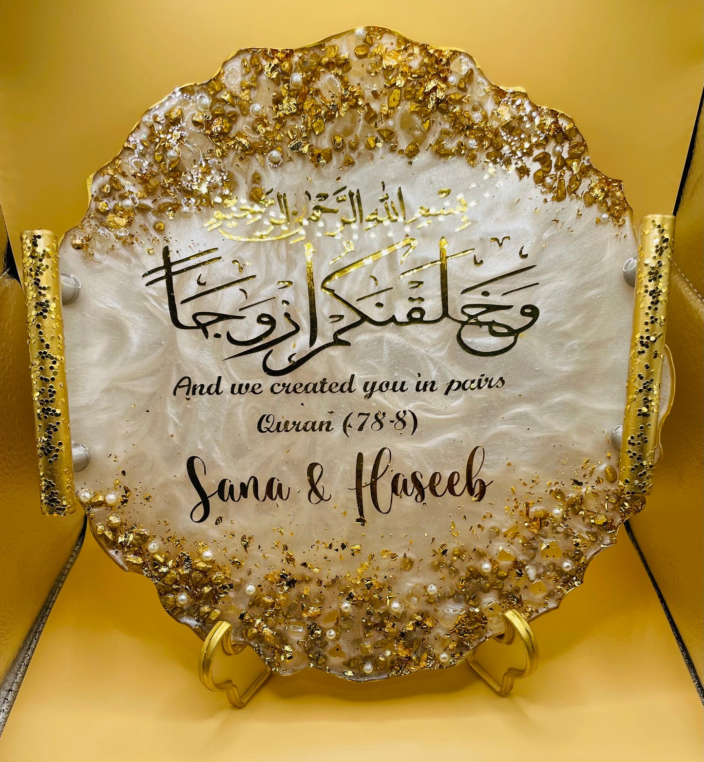 Personalized Wedding Resin Tray NH#14