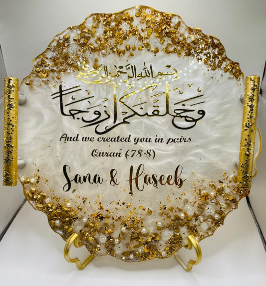 Personalized Wedding Resin Tray NH#14