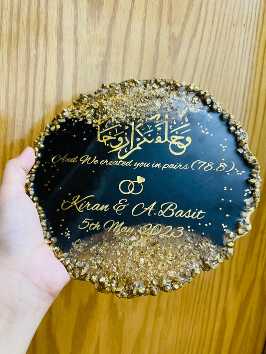 Personalized Wedding Resin Tray NH#10