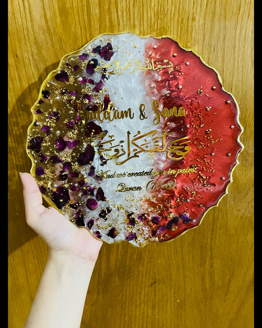 Personalized Wedding Resin Tray NH#18