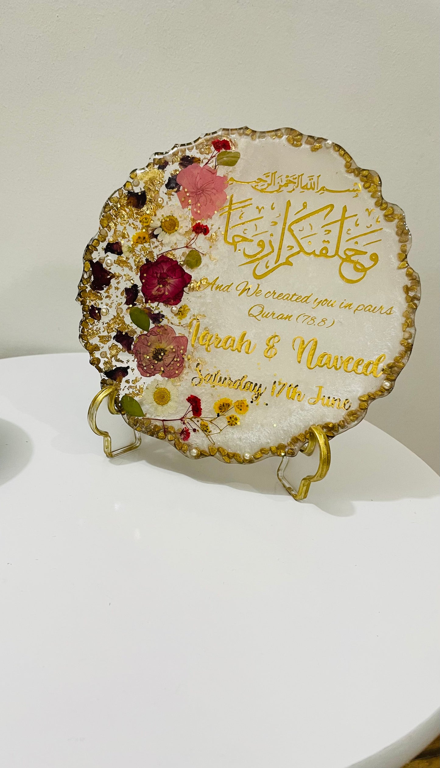 Personalized Wedding Resin Tray NH#07