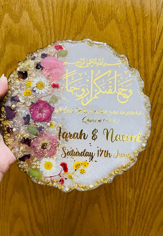 Personalized Wedding Resin Tray NH#07