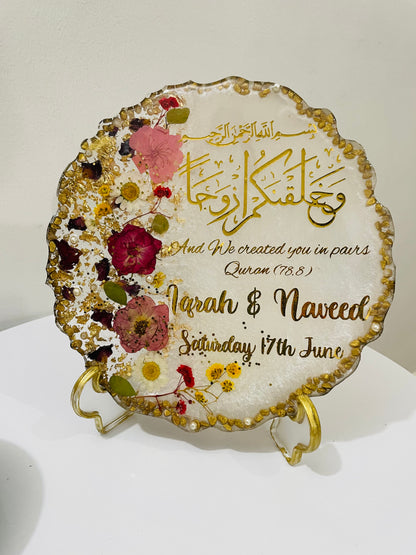 Personalized Wedding Resin Tray NH#07