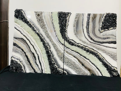 2- panel Resin Geode Wall Art