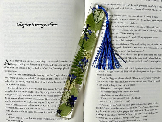 Botanical Bookmark-Blue Flower