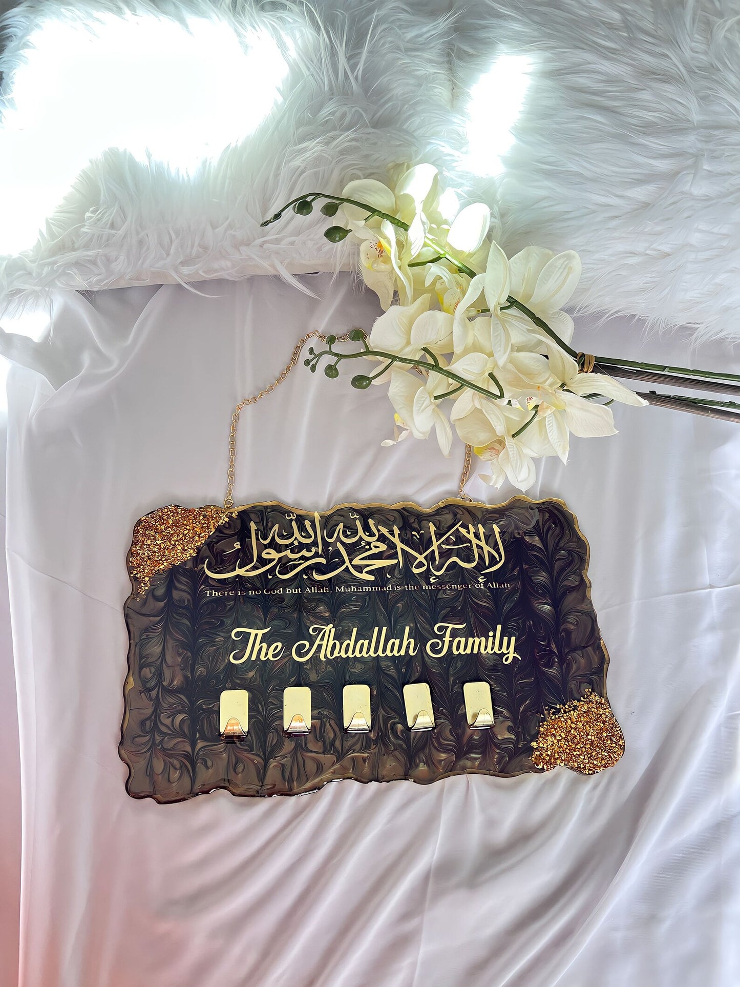 Islamic Handmade Resin Key Hanger