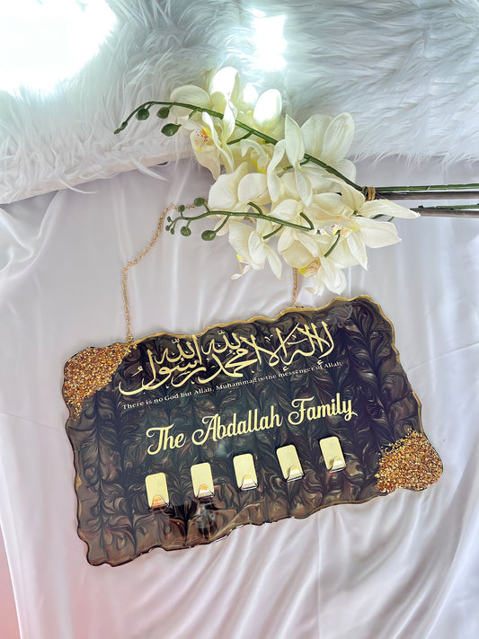 Islamic Handmade Resin Key Hanger